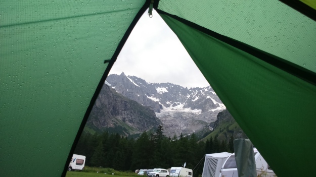 Best view in the house of an electrical storm at Camping des Glaciers, La Fouly 